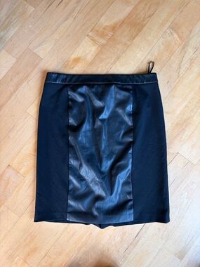 Kasper  Faux Leather Pencil Stretch Business Office Wedding Skirt Sz L